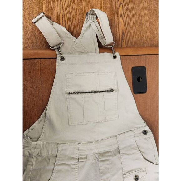 Gypsy jeans MEDIUM tan/Khaki bibs - Picture 2 of 13